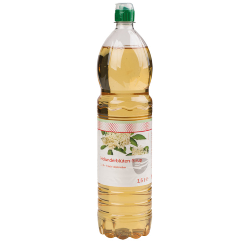 Economy Sirup Holunderblüten Sirup 1,5 l aromatischer Blütensirup für Erfrischungsgetränke